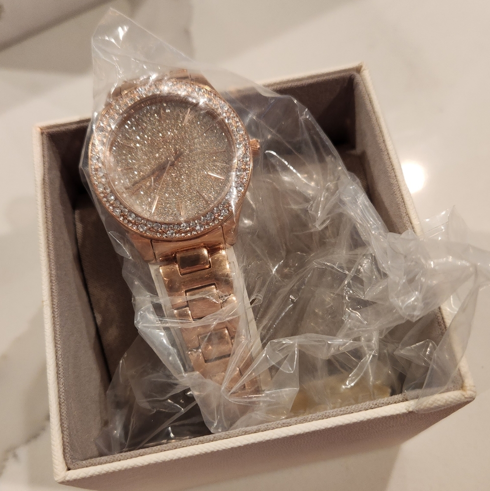 MICHAEL KORS- Women's Liliane Three-Hand Rose Gold-Tone Stainless Steel - Picture 8 of 9